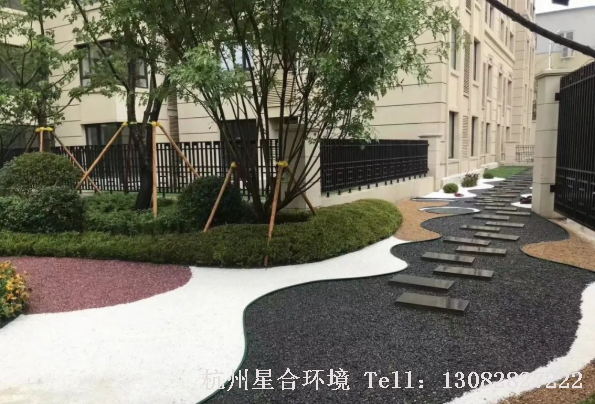 园林景观砾石在步道中的应用 