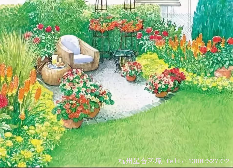 如果你想在自家小院里DIY一片花境小景 当然也有简单一些的方法。