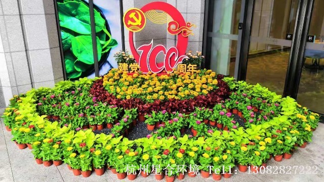 绿化工程-小区花境-阳光城.文澜府建党100周年主题花境